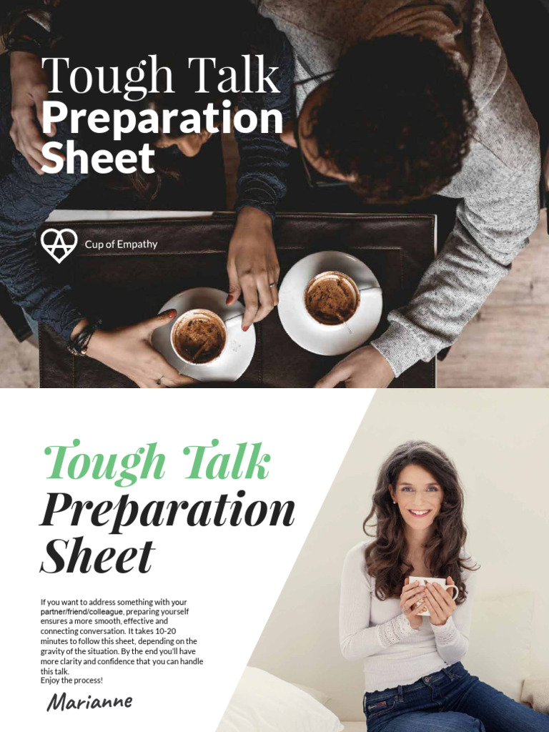 Tough Talk Preparation Guide | PDF | Thought | Psychology