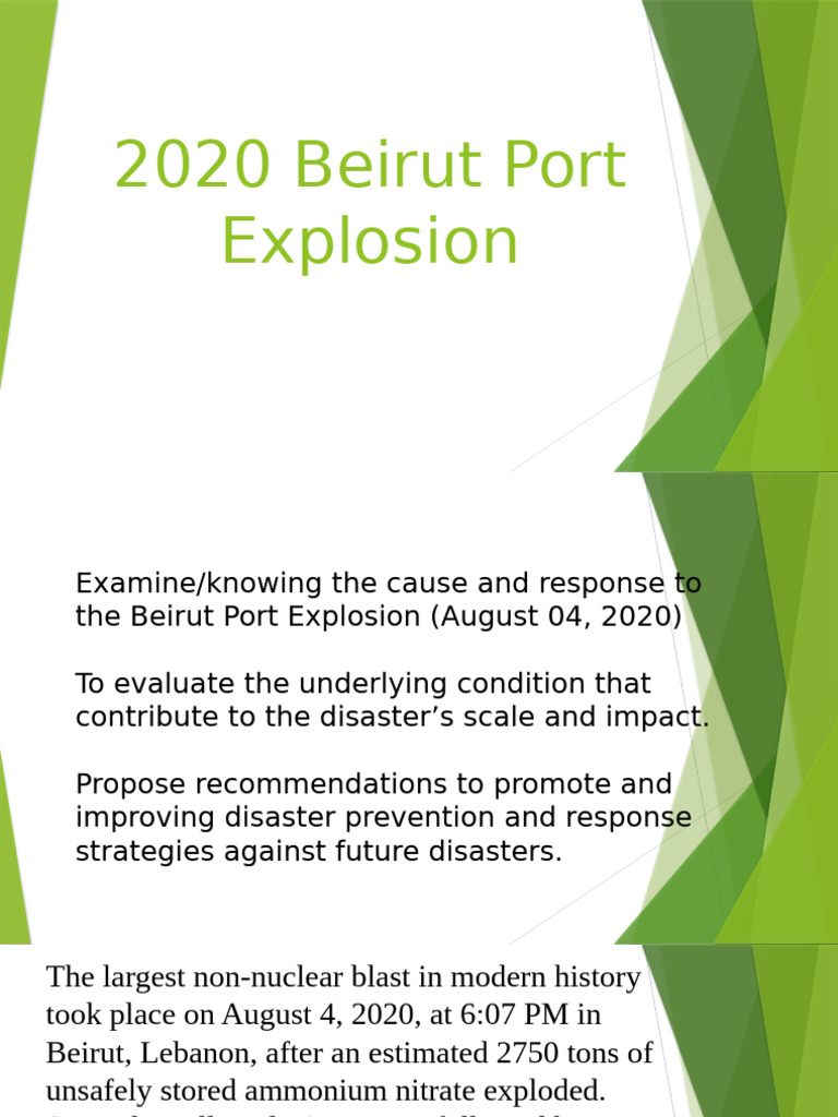 Beirut Port Explosion Analysis and Solutions | PDF | Moment Magnitude ...