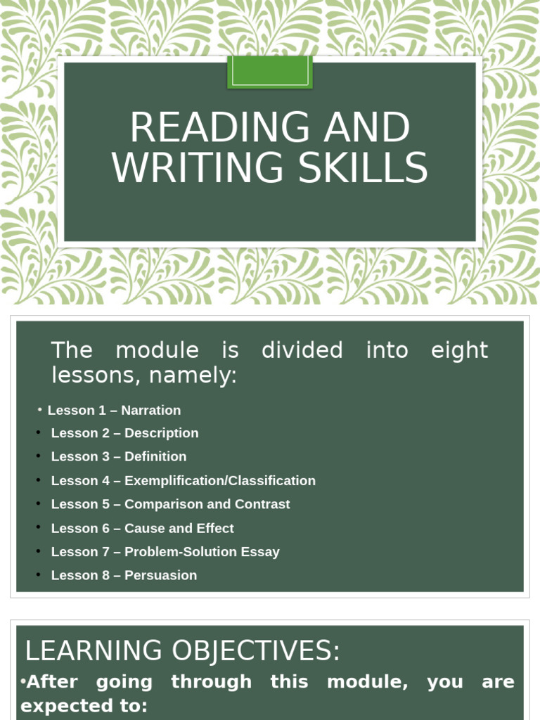 Writing Skills for Students | PDF