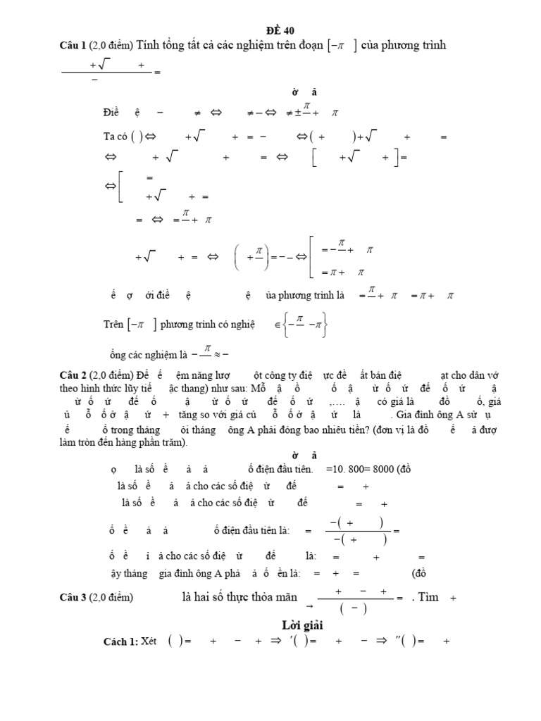 Dap An de 40-41 | PDF