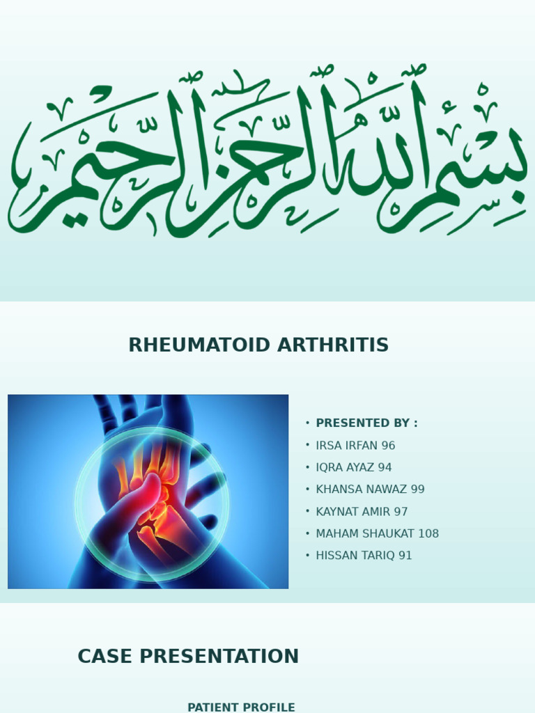 Rheumatoid Arthritis Case Study Analysis | PDF | Rheumatoid Arthritis ...