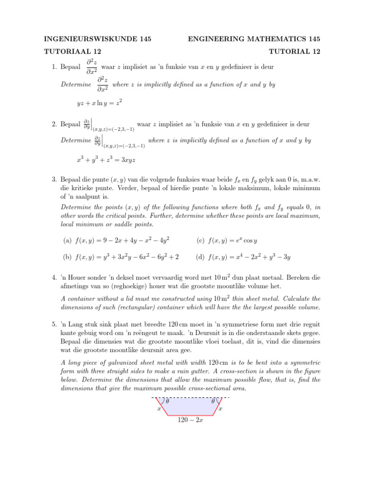 Tutorial 12 | PDF