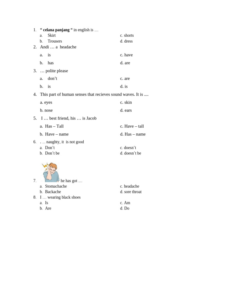 English Exercises for Beginners | PDF