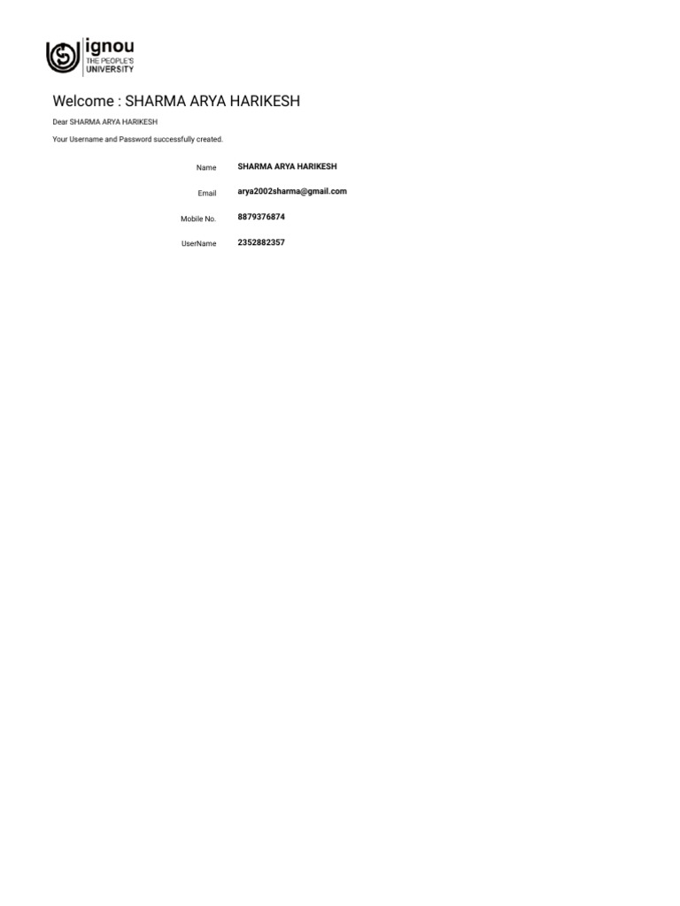 Ignou degree management system pdf