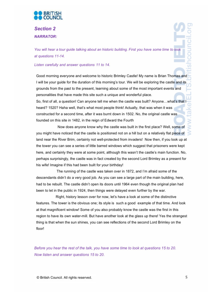 Script Section 2 Mock Test 16.1 | PDF