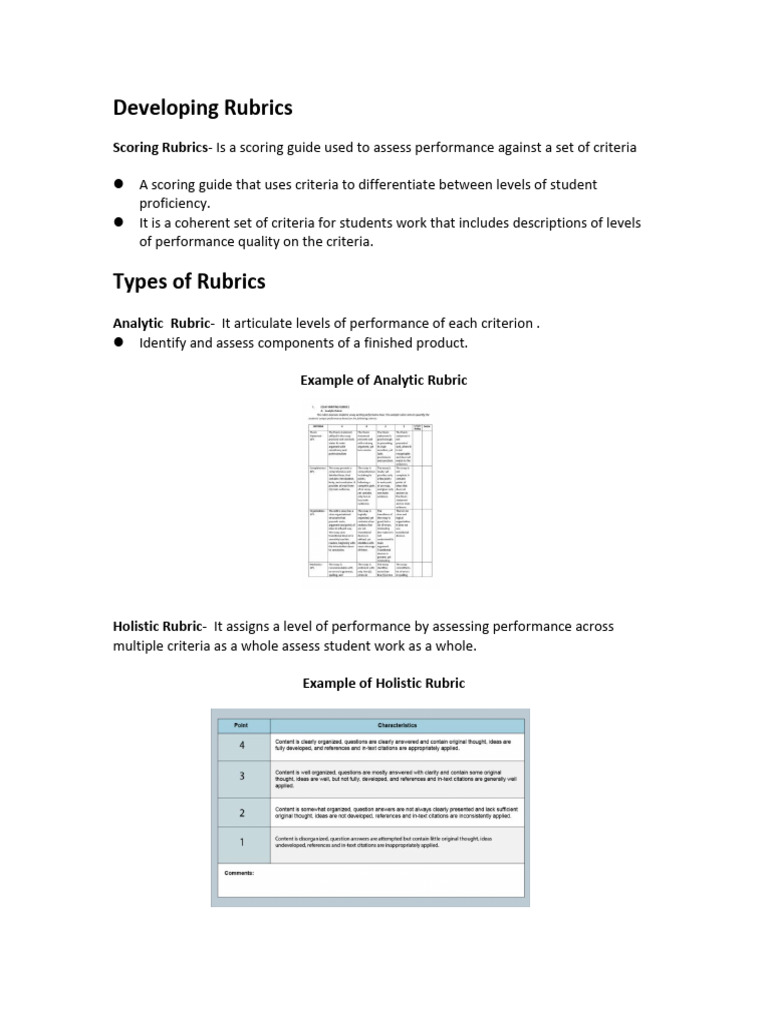 Effective Scoring Rubrics Guide | PDF