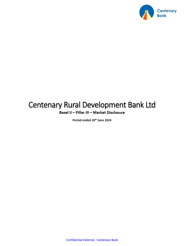 Centenary Bank Risk Management Disclosure | PDF | Basel Iii | Risk