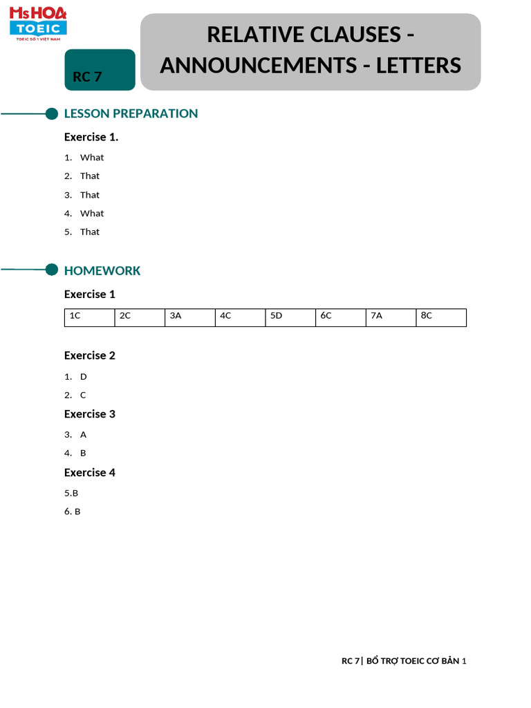RC 7 - Key | PDF