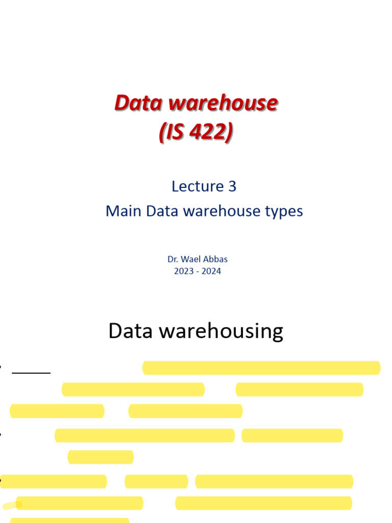 Types of Data Warehouses Explained | PDF | Data Warehouse | Conceptual ...