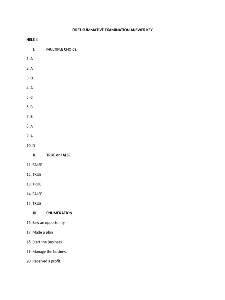 First Monthly Examination Answer Key | PDF | Synoptic Meteorology And ...