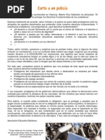 Carta a un policía