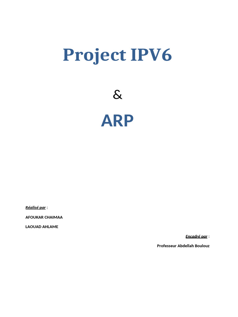 Migration vers IPv6 : enjeux et solutions | PDF | I Pv6 | Système de ...