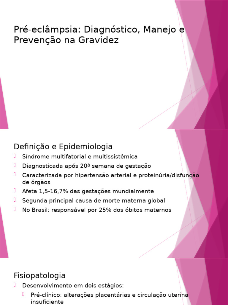 Pré-eclâmpsia: Diagnóstico e Manejo na Gravidez | PDF | Hipertensão ...