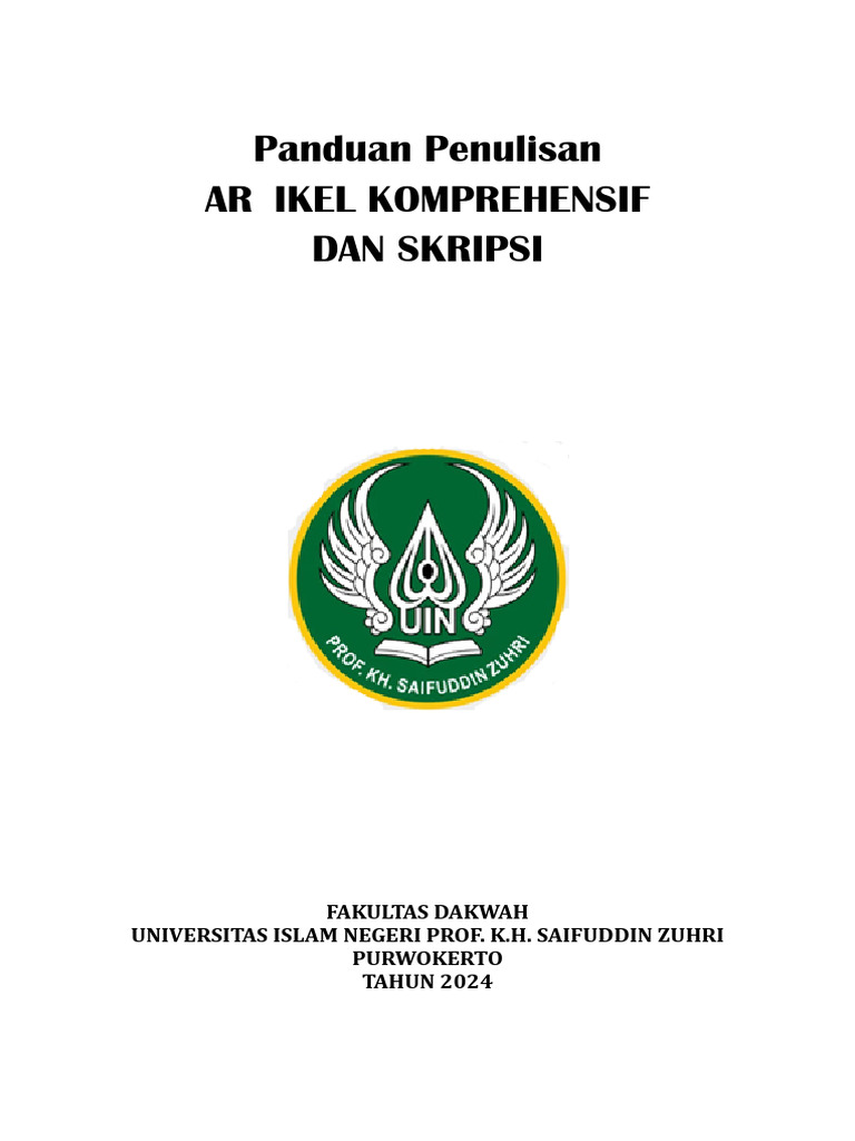 Panduan Skripsi dan Artikel UIN 2024 | PDF