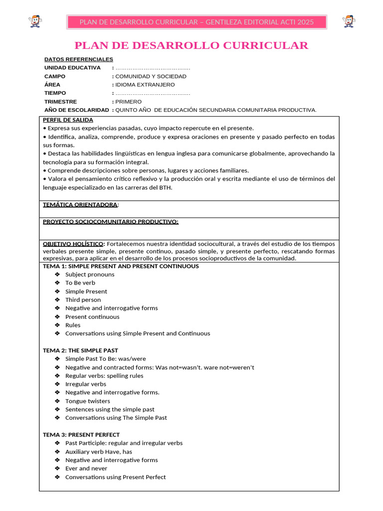 5to LEX PDC | PDF | Gramática | Aprendizaje