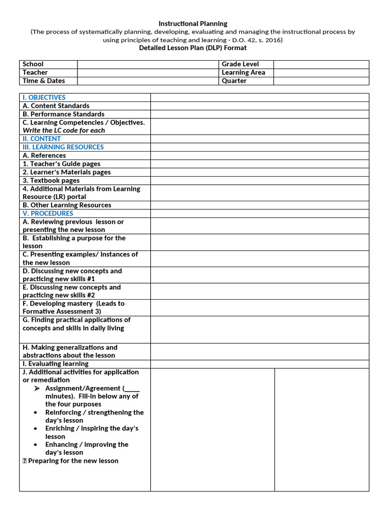 399866624-DLP-Format | PDF | Learning | Educational Assessment