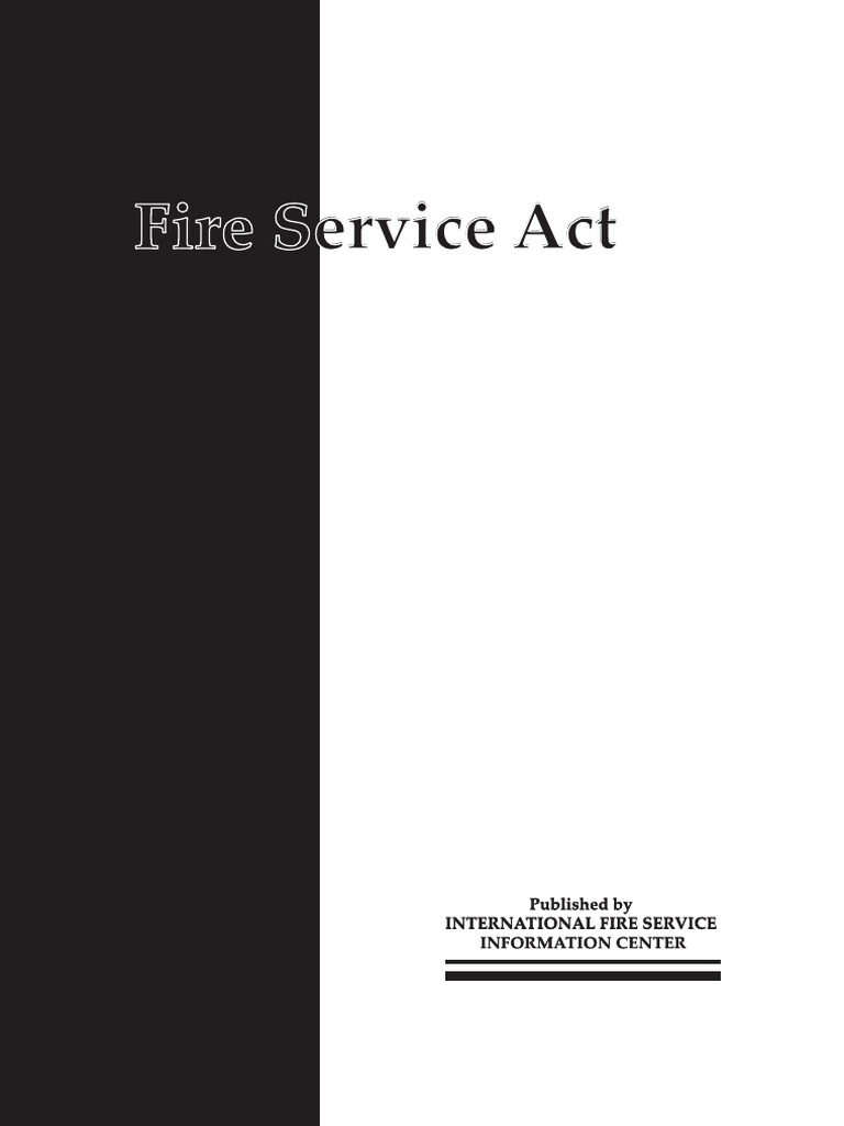 Fire Service Act Eng | PDF | Firefighting