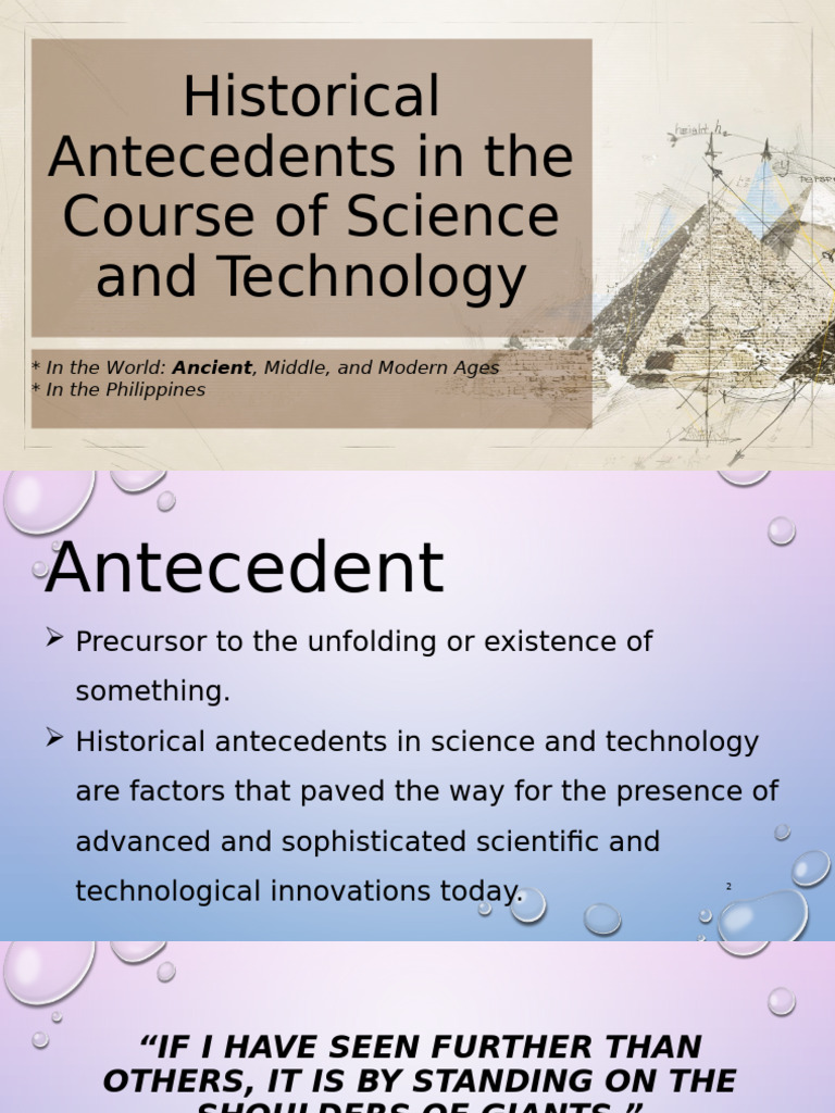 Historical Antecedents in Science & Tech | PDF | Babylonia | Babylon
