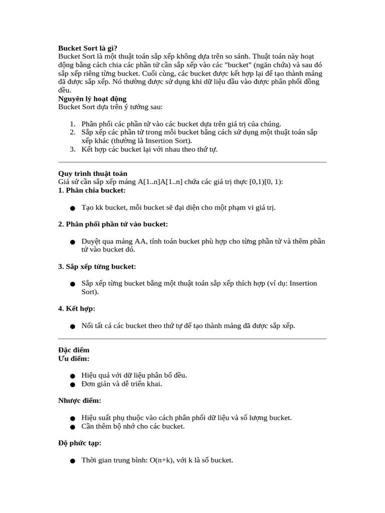 Bucket Sort | PDF