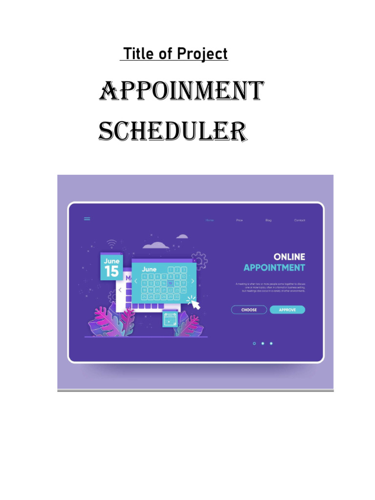 Appointment Scheduler Overview and Benefits | PDF | User Interface ...