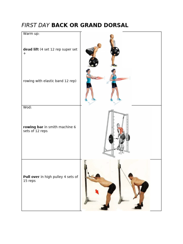 Final Workout 5 Days | PDF | Physical Exercise | Weight