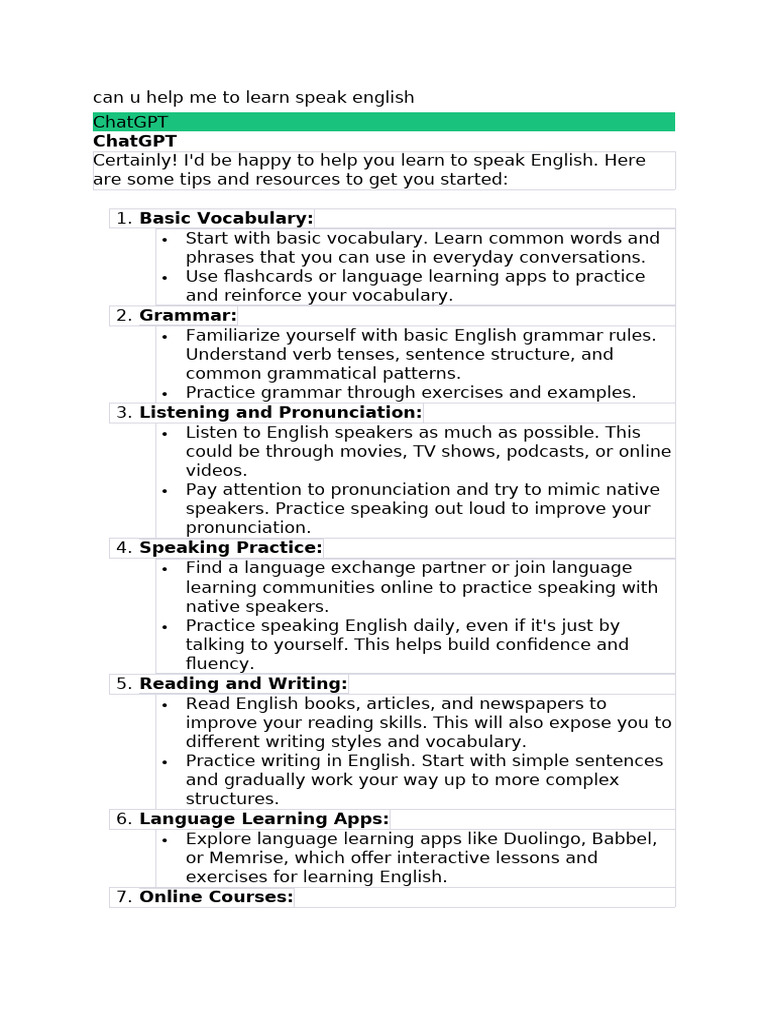 English Speaking Tips & Resources | PDF | English Language | Language ...