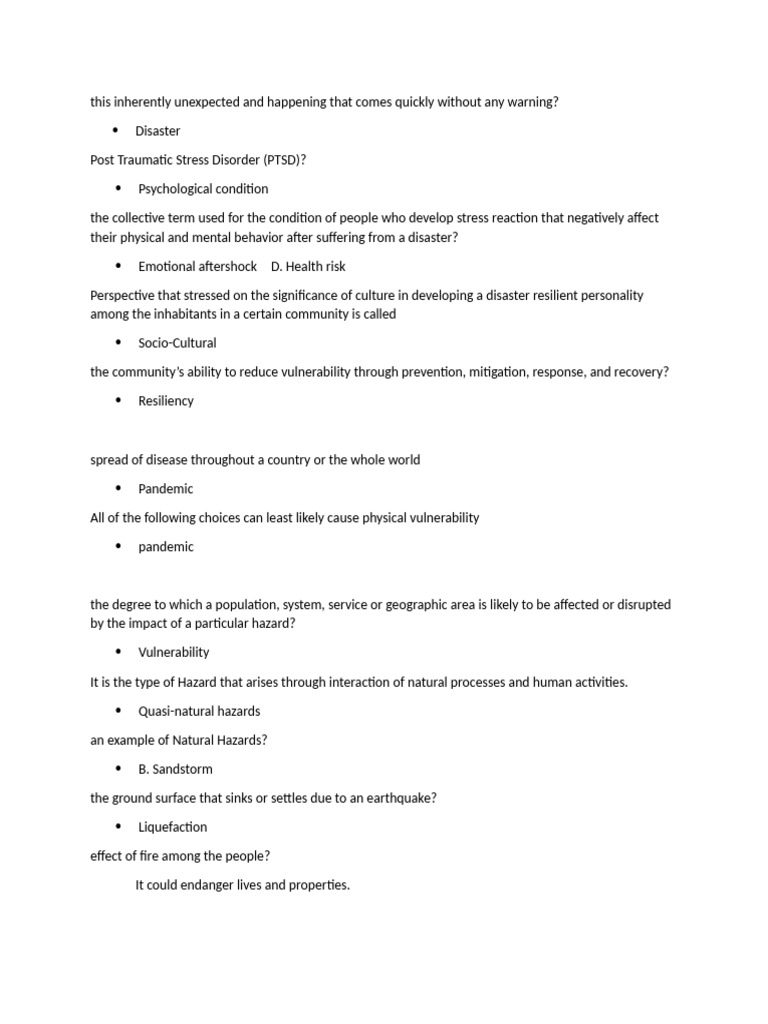 Understanding Disaster Vulnerability and Resilience | PDF | Natural ...