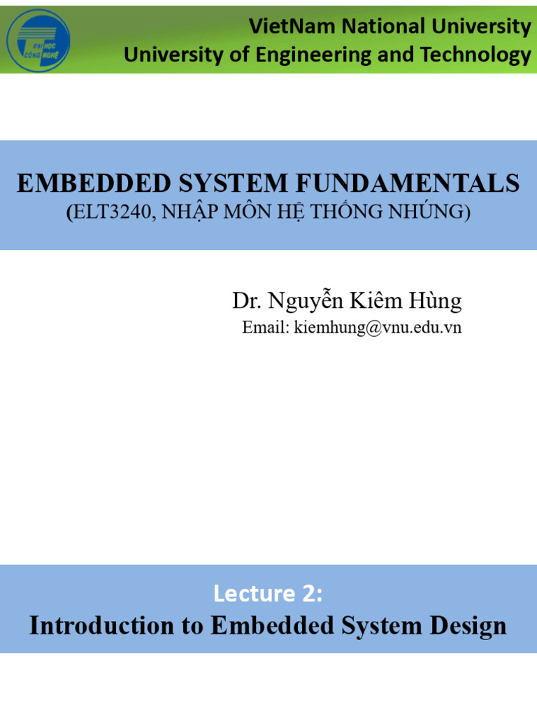 Lecture1.2_Introduction to Embbeded System Design | PDF | Embedded ...