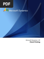 Check Printing: Microsoft Dynamics GP