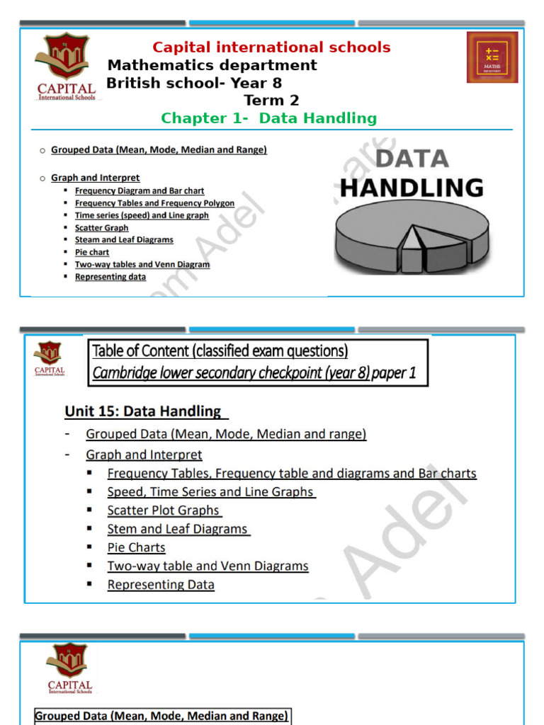 Year 8 Data Handling Curriculum Guide | PDF | Applied Mathematics