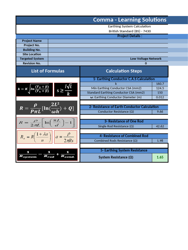 Earthing System Calculation Guide | PDF | Electric Power | Electronic ...