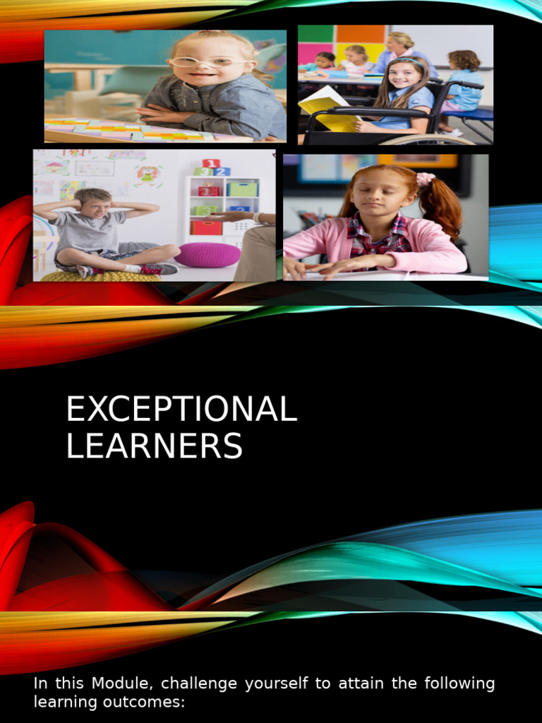 Understanding Exceptional Learners | PDF | Disability | Attention ...