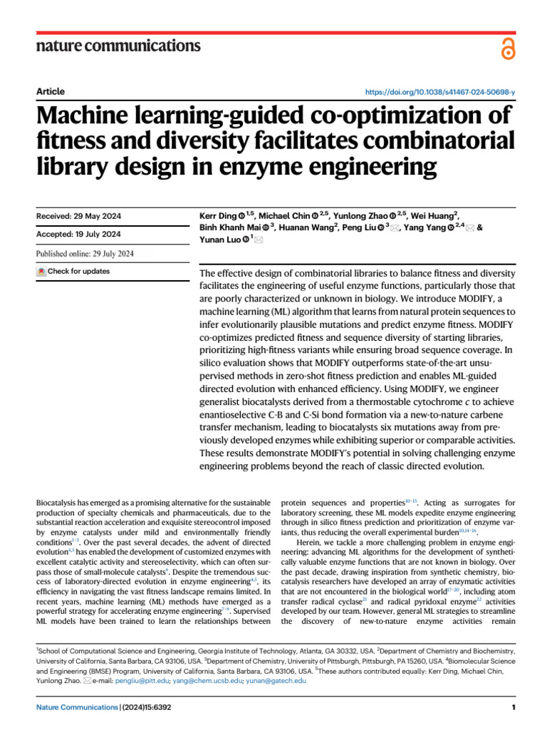 MODIFY: ML for Enzyme Engineering | PDF | Proteins | Enzyme