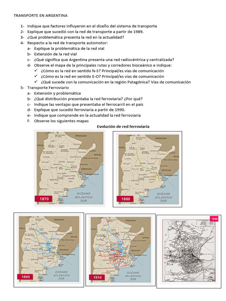 Análisis del Sistema de Transporte en Argentina | PDF