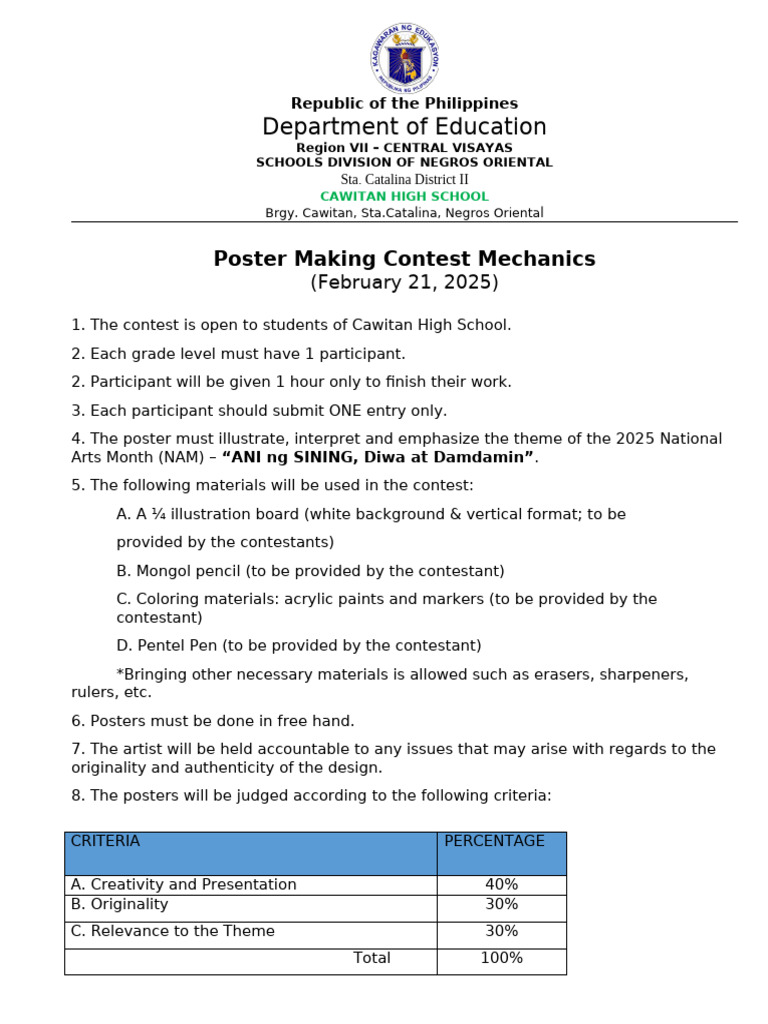 593196846-Poster-Making-Contest-Criteria-and-Mechanics-Copy | PDF ...