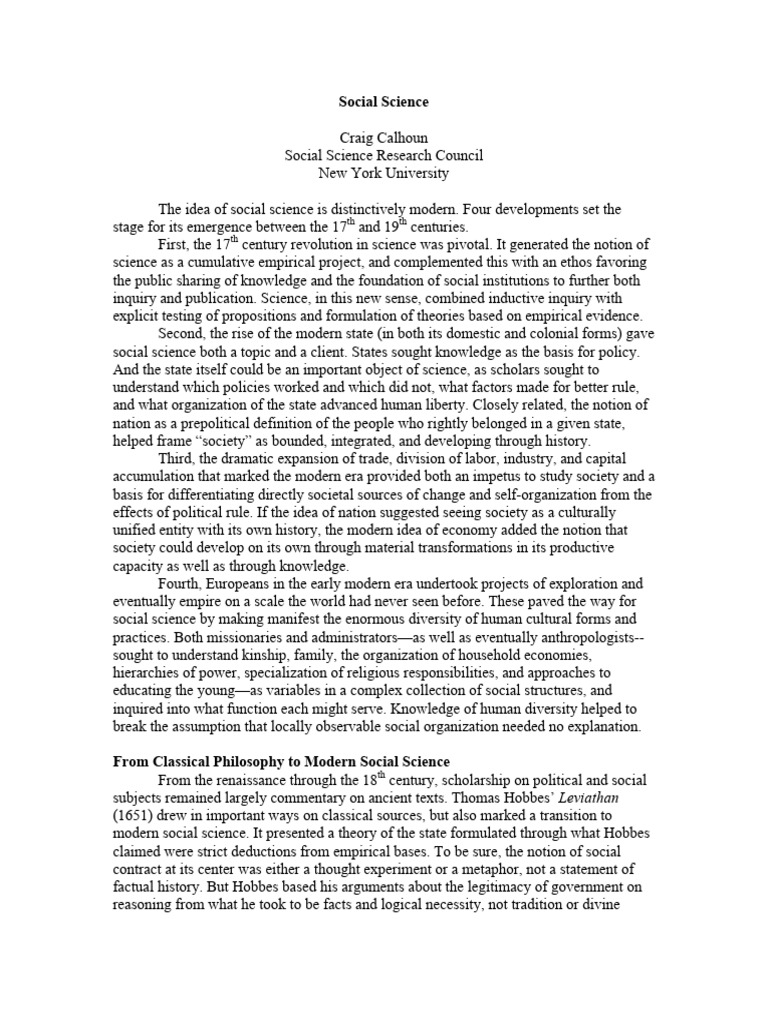 Origins of Modern Social Science | PDF | Sociology | Social Sciences