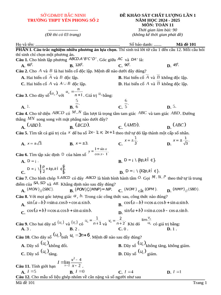 Ma de 101 | PDF