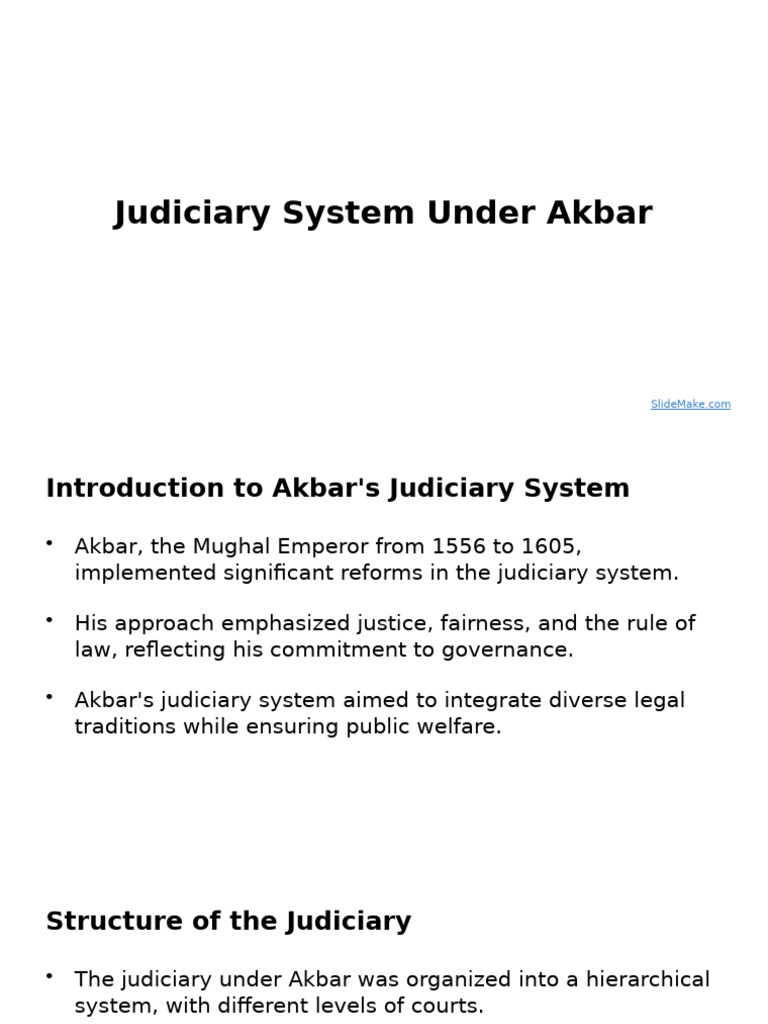 Judiciary System Under Akbar | PDF