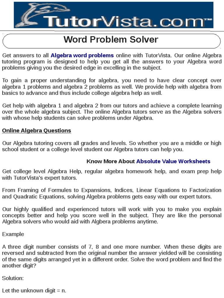 worksheet Algebra Word Problems Worksheet With Answers word problem solver algebra