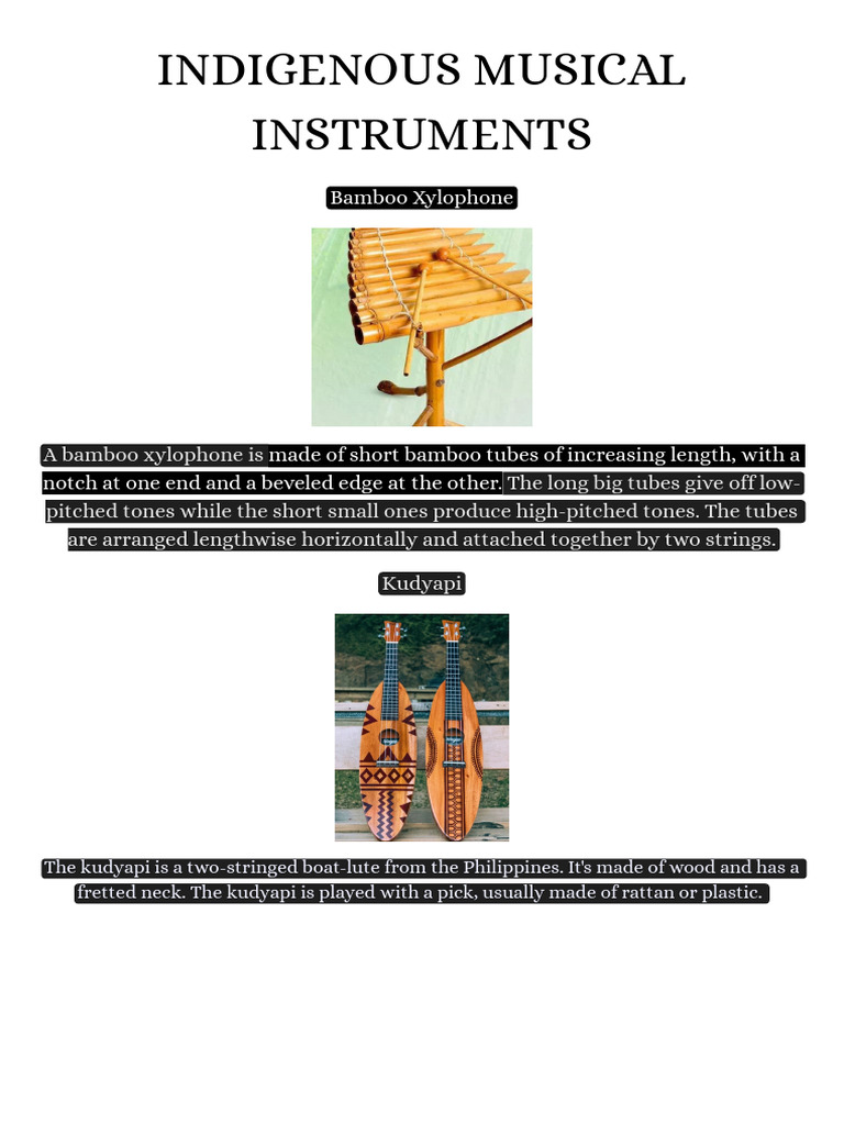 Indigenous Musical Instruments - 20250223 - 214623 - 0000 | PDF