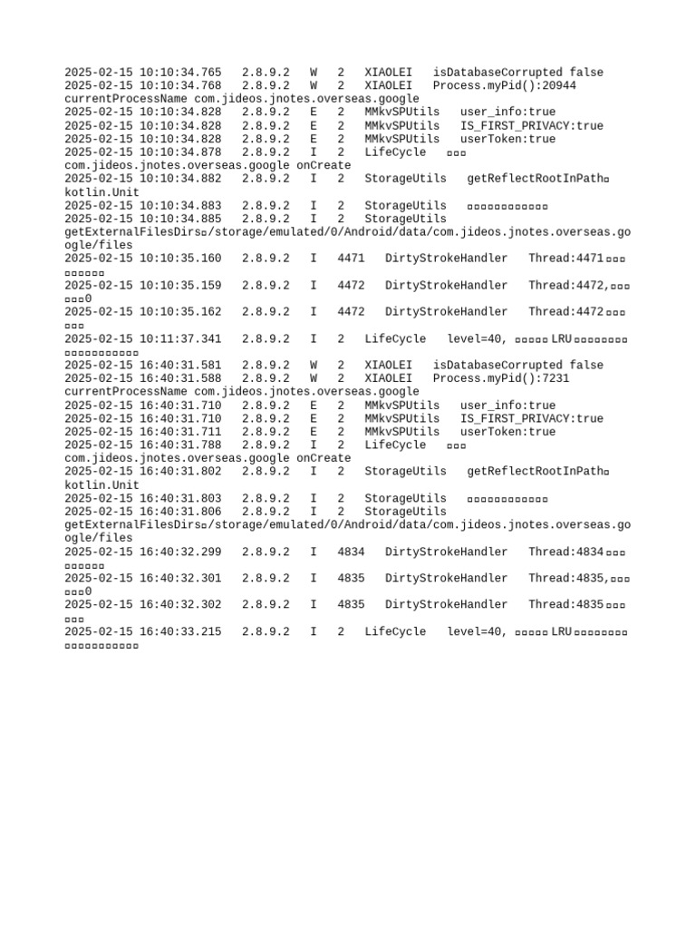 App Log Analysis for JNotes App | PDF