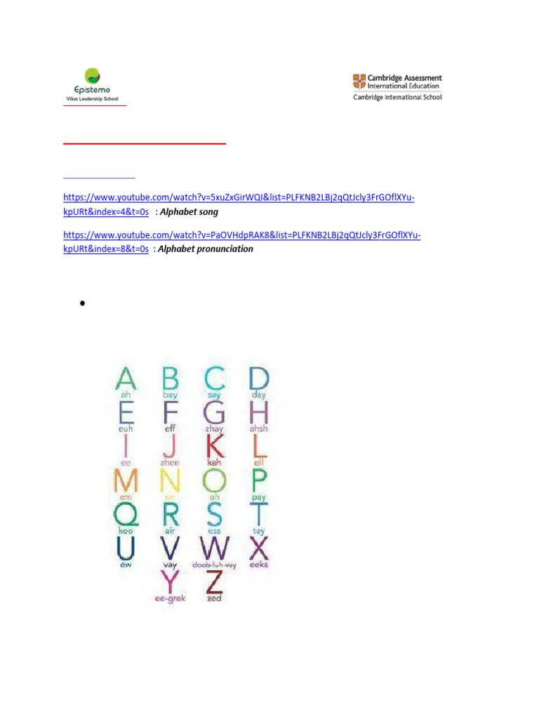 L'alphabets Notes | PDF