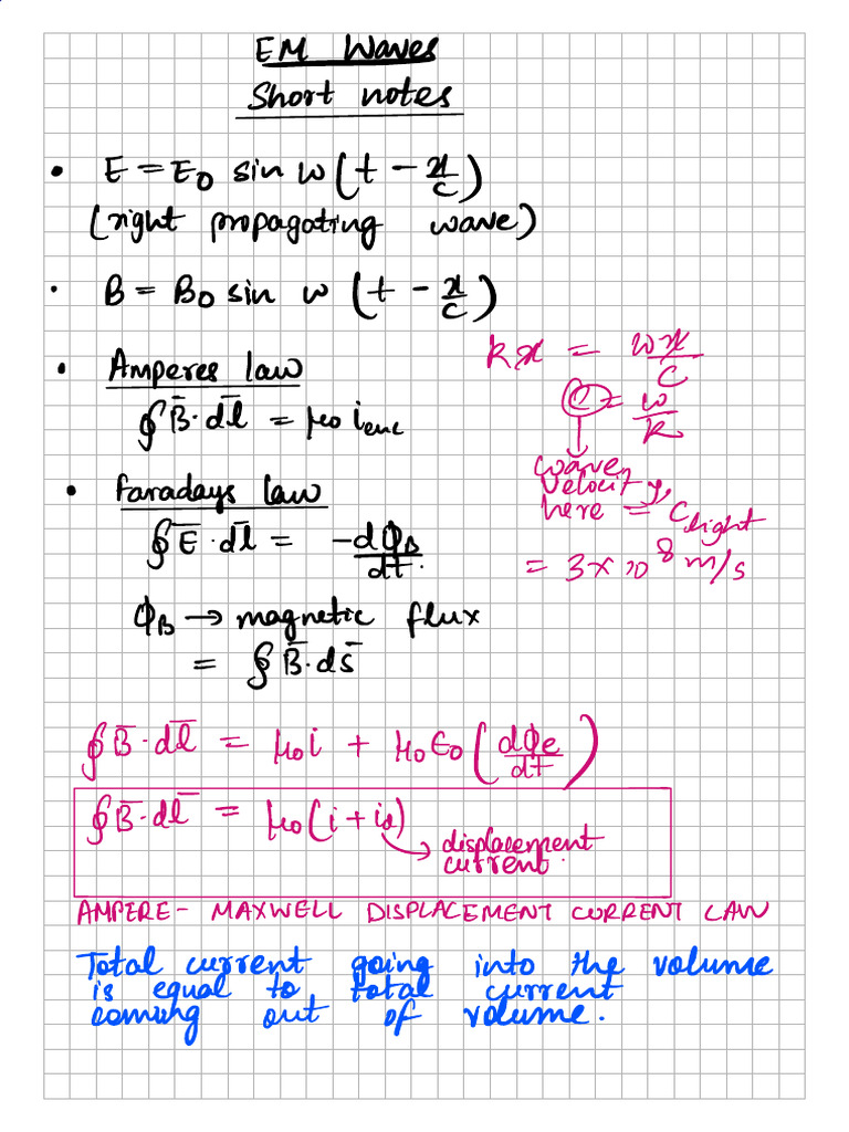 Em Waves Short Notes | PDF