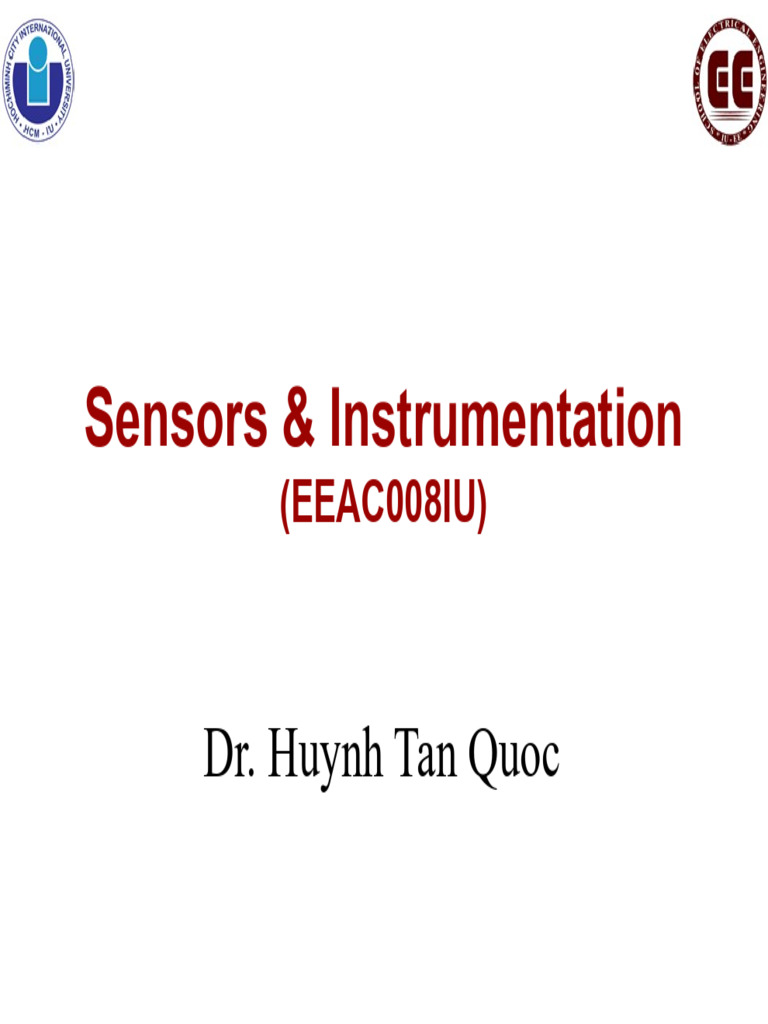 Sensors and Instrumentation Course Guide | PDF | Sensor | Instrumentation