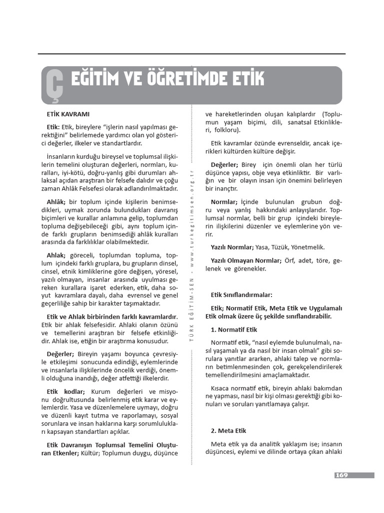Etik - 2025 3 26 | PDF