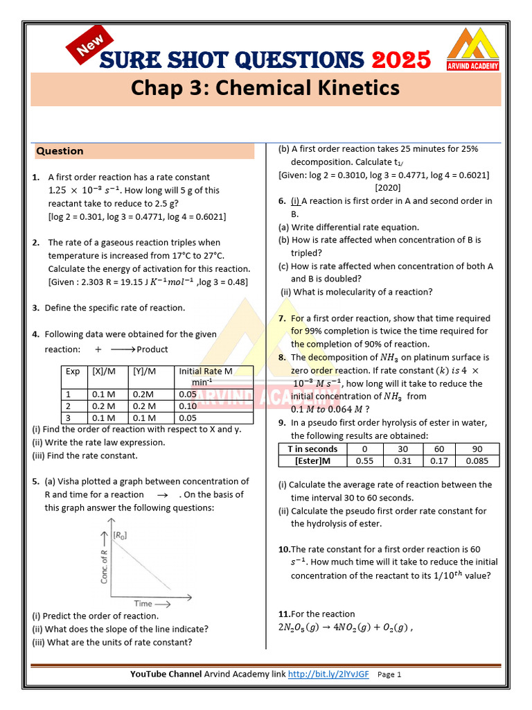 Question Chap 3 Chemical Kinetics - 50162143 - 2025 - 02 - 10 - 13 - 24 ...