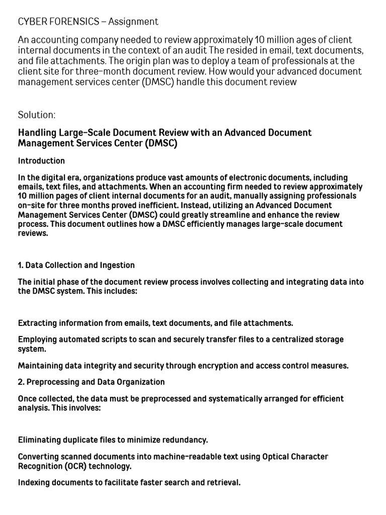 Efficient Document Review with DMSC | PDF | Audit | Artificial Intelligence