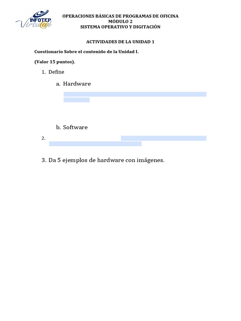 Practica | PDF | Hardware de la computadora | Unidad Central de ...