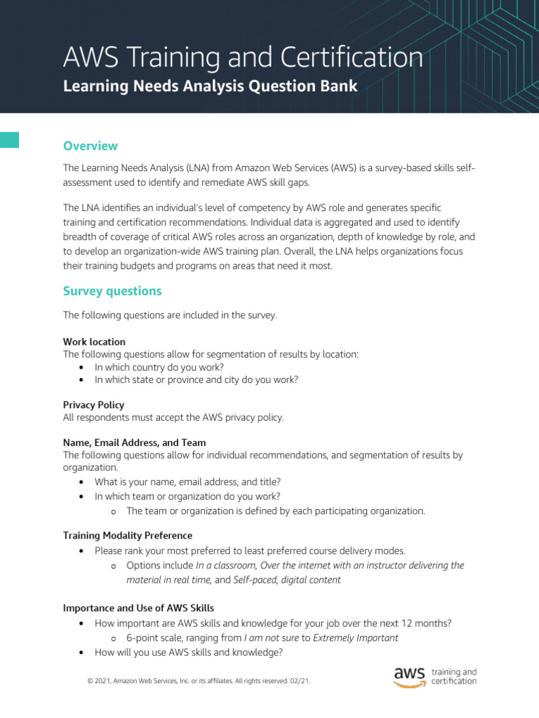 LNA Question Bank | PDF | Amazon Web Services | Cloud Computing