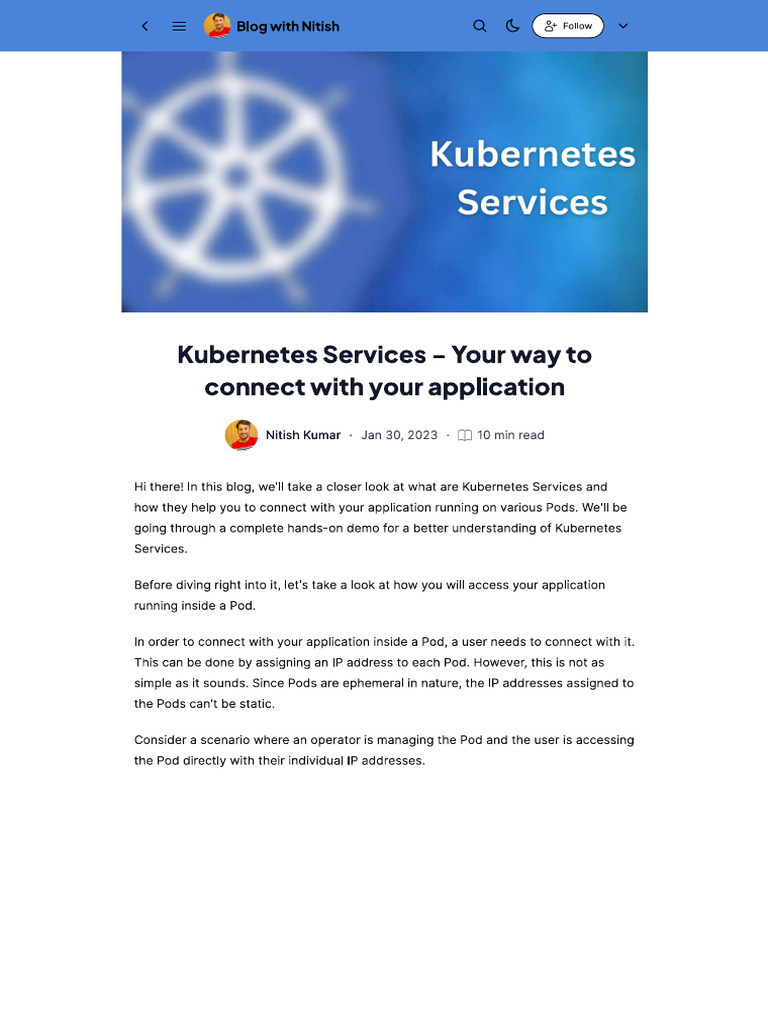Kubernetes Services - Hands On Lab | PDF